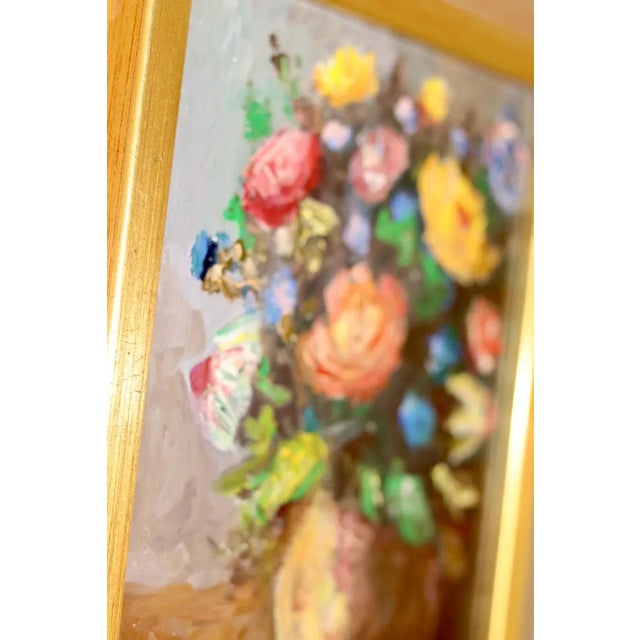 K. Bergström, Floral Still Life, 1960s, Oil on Canvas For Sale - Image 8 of 11