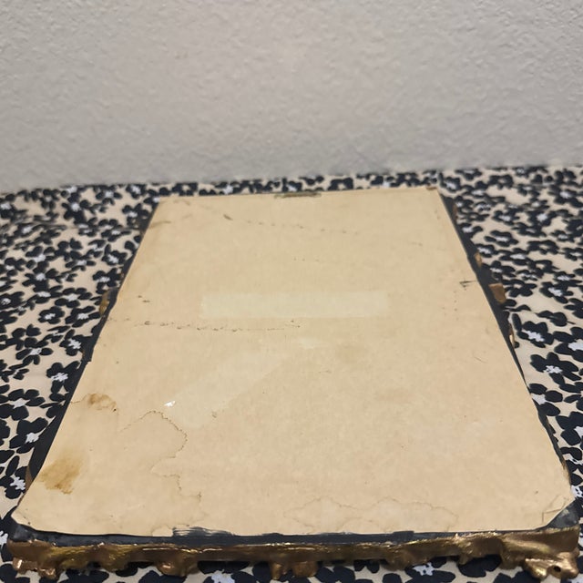 1980s 1980s Small Ornate Wall Mirror in Gold Tone For Sale - Image 5 of 6