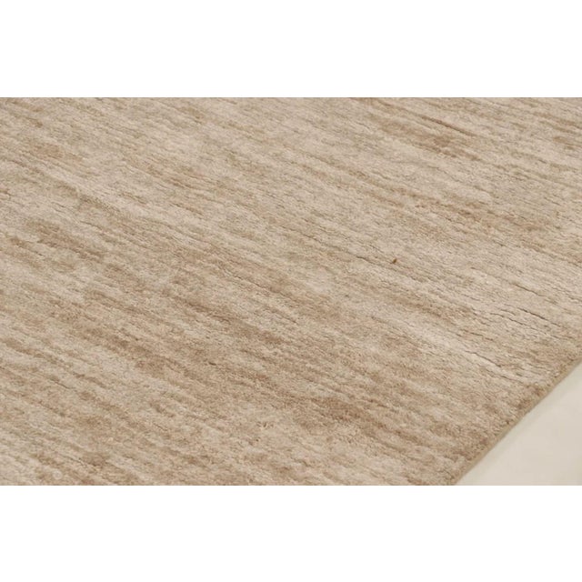 Textile Rug & Kilim’s Oversized Contemporary Textural Rug in Soft & Tonal Beige For Sale - Image 7 of 9