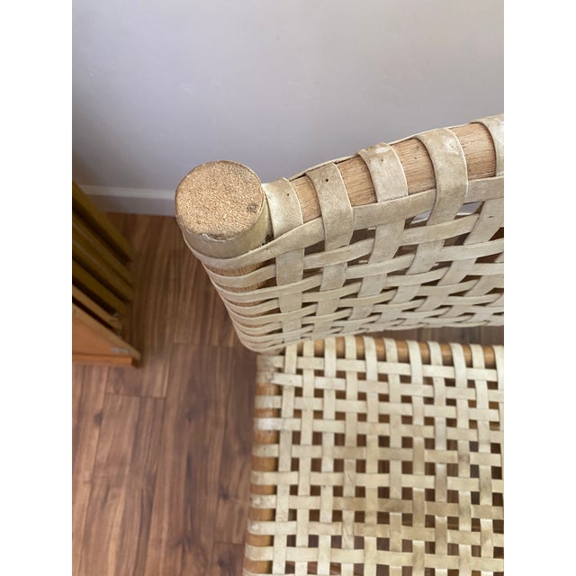 1960s Set of Six McGuire San Francisco Laced Rawhide Dining Chairs For Sale - Image 15 of 15