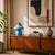 Classic of italian design — mushroom table lamp. Made of murano glass with blue color in the 1970s. Original vintage...