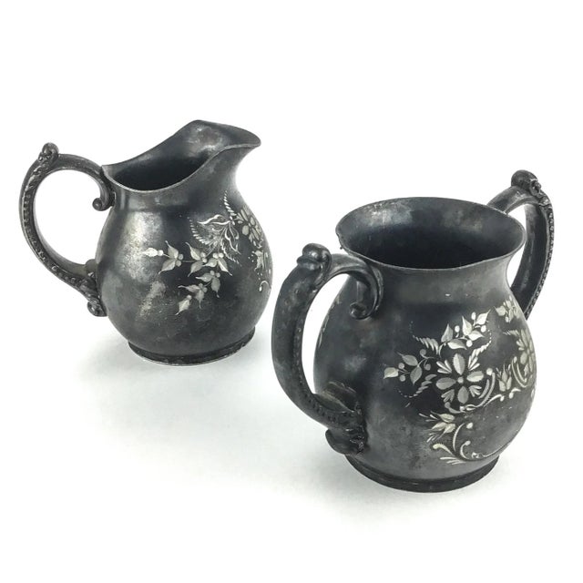 American Pathpoint Quadruple Silver Cream & Sugar Set For Sale - Image 3 of 12