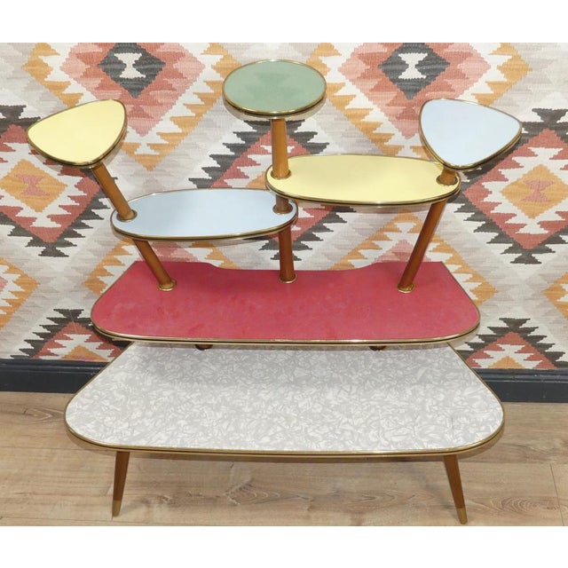 Mid-Century Modern Large Colorful Flower Stand, 1950s For Sale - Image 3 of 14