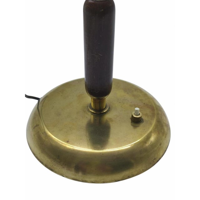 Metal Brass Table Lamp with Swivel Arm from La Maison Desny, France, 1950s For Sale - Image 7 of 9