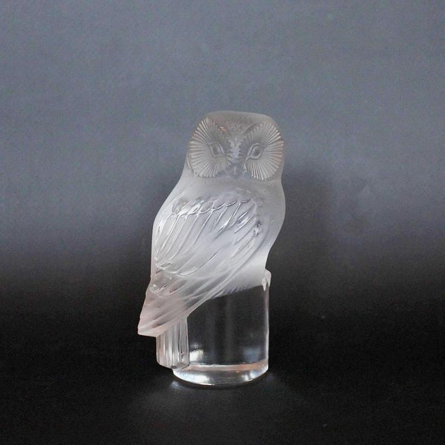Chouette Paperweight by R. Lalique, 1950s For Sale - Image 8 of 8