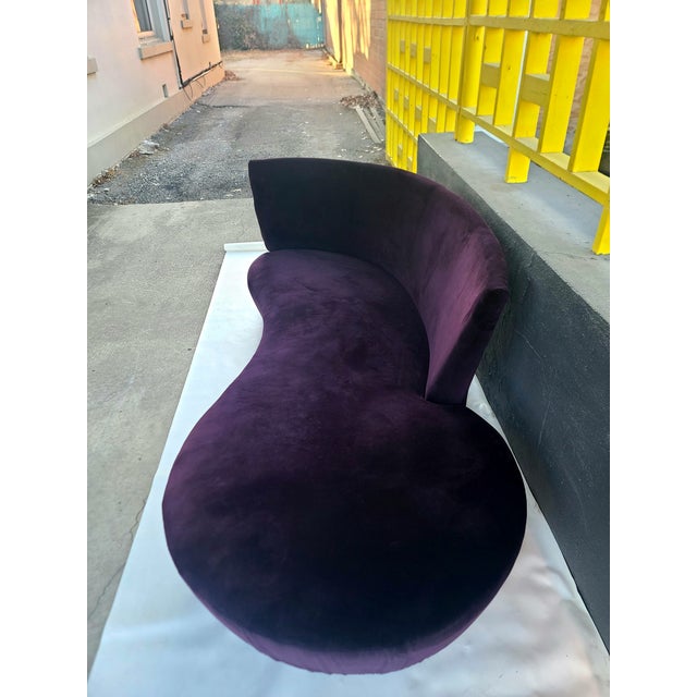 Amethyst Vladimir Kagan Mohair Cloud Sofa For Sale - Image 8 of 13