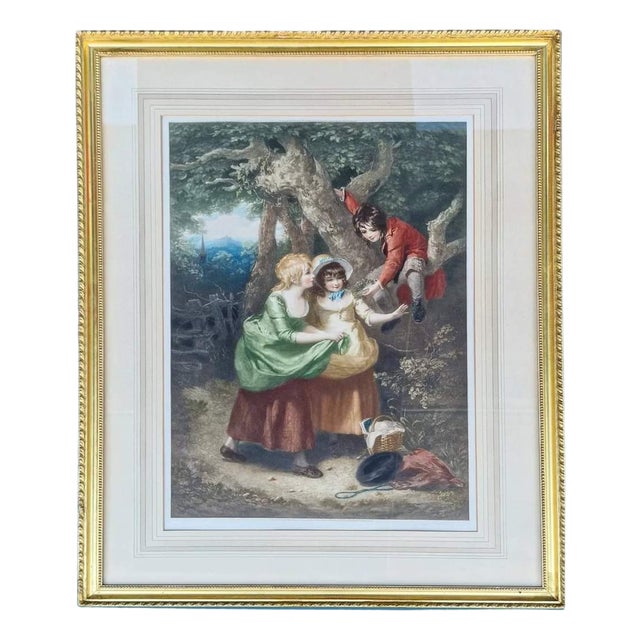 Louis Busiere, Henry Thomson, Summer, 1936, Antiqued Glass & Wood & Paper, Framed For Sale