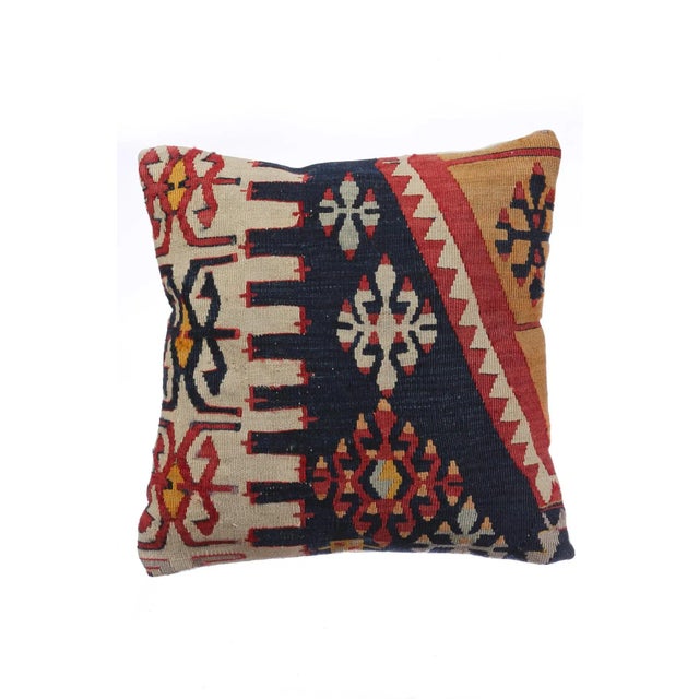 Turkish Kilim Pillow Cover For Sale - Image 4 of 4