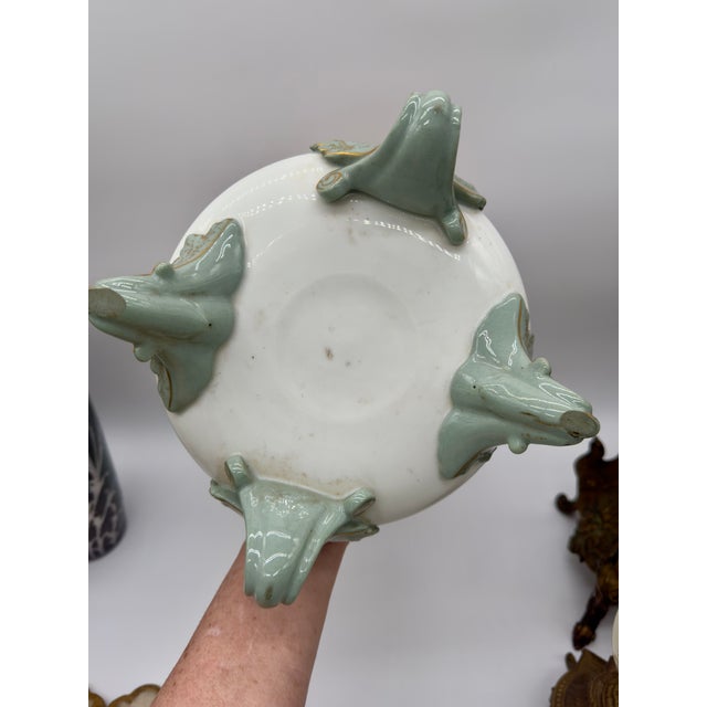 Antique French Porcelain Jardiniere For Sale - Image 9 of 10