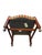 Hekman Mahogany Regency Style Library Armchair With Brass Casters & Striped Upholstery For Sale - Image 11 of 12