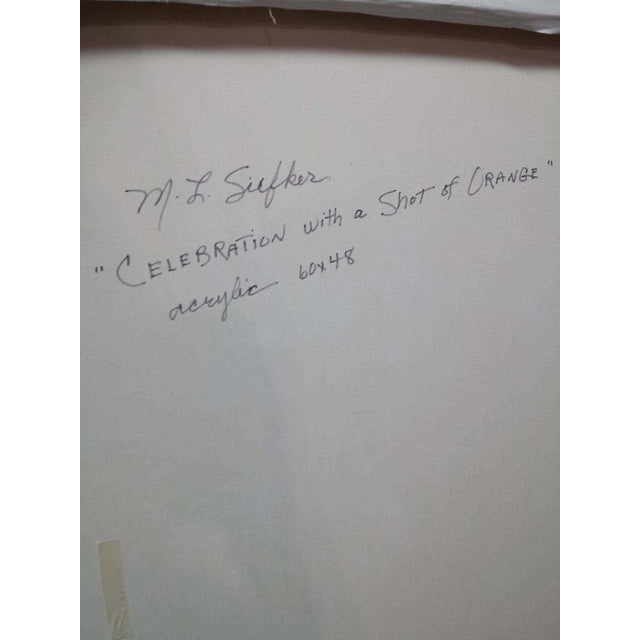 Mary Lou Seifker Mary Lou Siefker : Celebration With a Shot of Orange. For Sale - Image 4 of 9