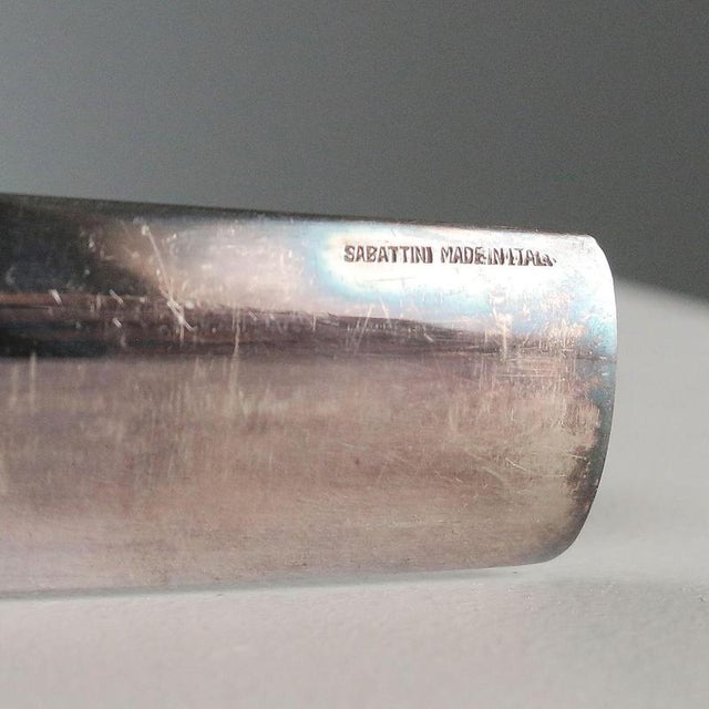 Textile Union Salad Servers by Lino Sabattini, 1975 For Sale - Image 7 of 9