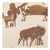 Espiga Pinto, Animalistic Composition, 1960s, Watercolor For Sale