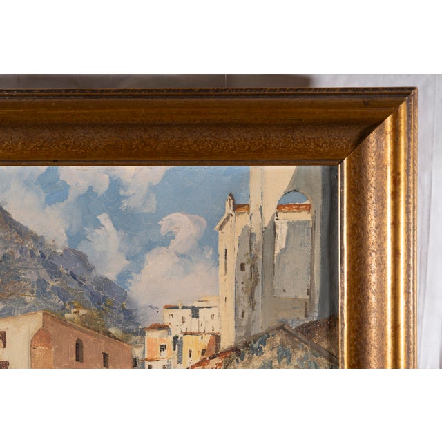 Ezelino Briante, Alley in Capri, 1920s, Oil on Canvas For Sale - Image 14 of 18