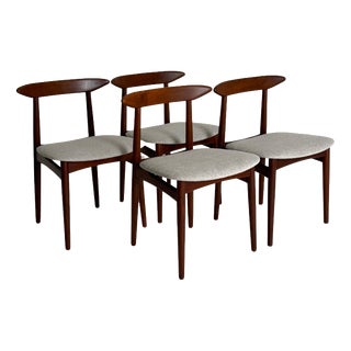 Danish Teak Dining Chairs, 1960s, Set of 4 For Sale
