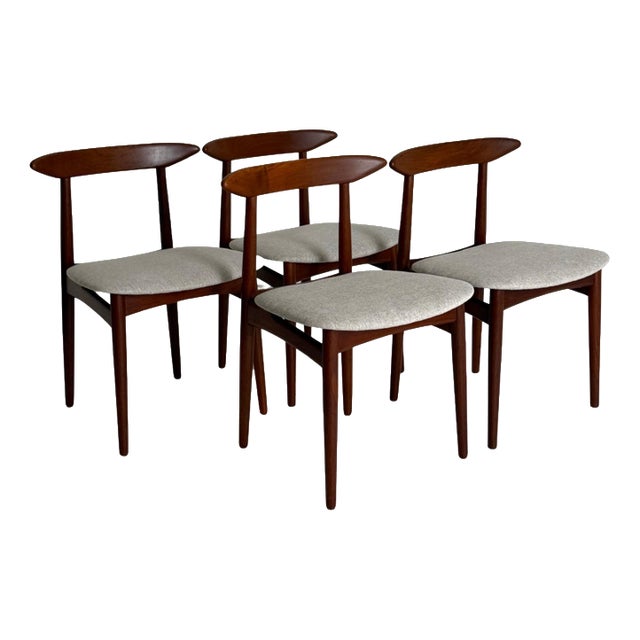 Danish Teak Dining Chairs, 1960s, Set of 4 For Sale