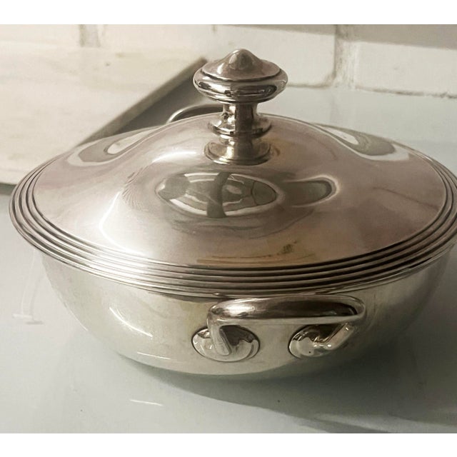 1940s Vintage Christofle Silverplate Covered Vegetable Serving Dish For Sale - Image 5 of 8