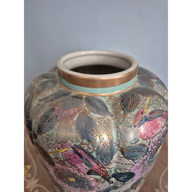 Japanese Early 20th Century Japanese Satsuma Vase Marked With Shimazu Crest For Sale - Image 3 of 6