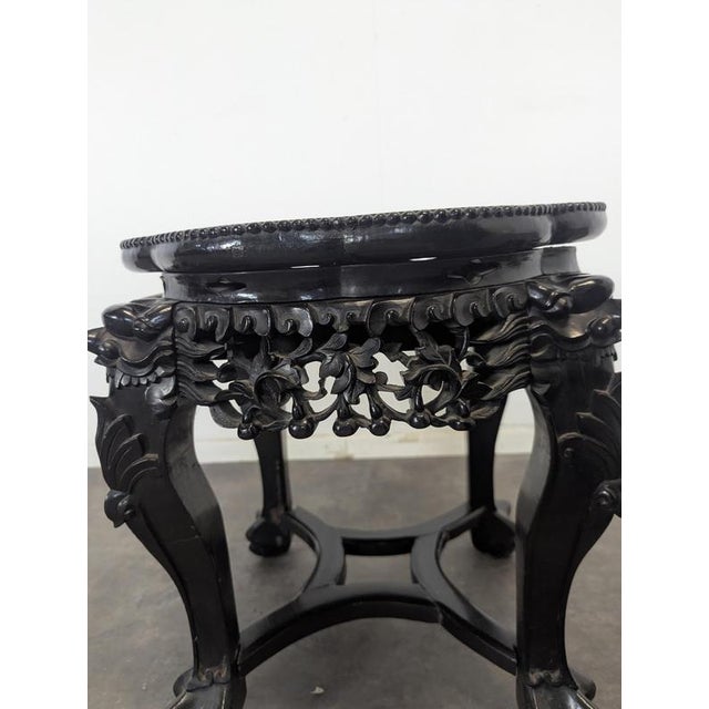 Side Table in Ironwood with Marble Top For Sale - Image 6 of 8
