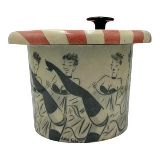 Vintage Jaro Fabry Moulin Rouge Can Can Dancers Ice Bucket For Sale