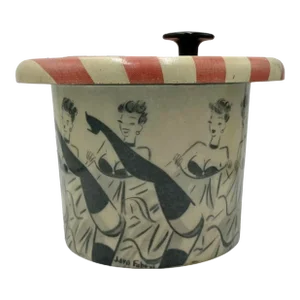 Vintage Jaro Fabry Moulin Rouge Can Can Dancers Ice Bucket