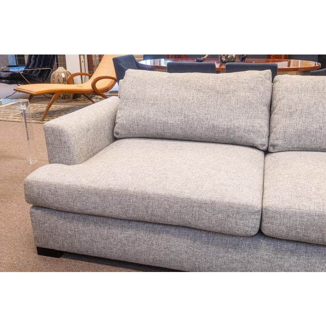 Late 20th Century Bernhardt Nest Contemporary Gray Fabric 2pc Sectional Sofa For Sale - Image 5 of 11