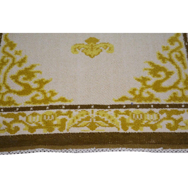 Vintage Chinese Art Deco Knotted Wool Rug, 3'x5'2'' For Sale - Image 4 of 5