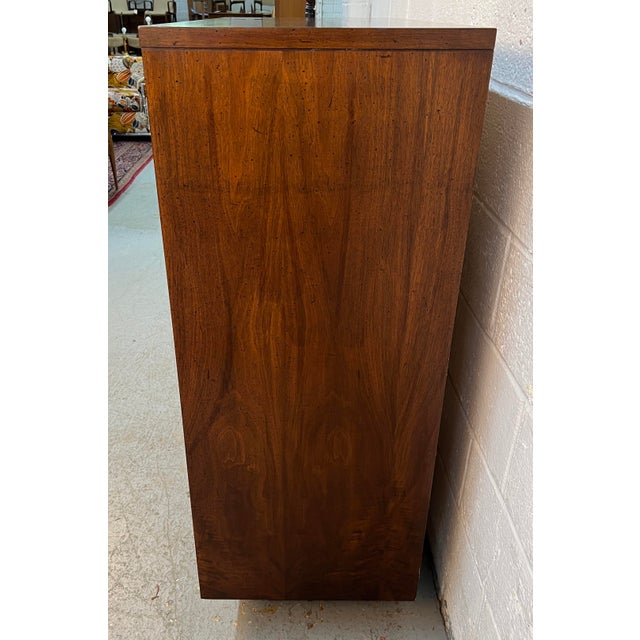Mid-Century Brutalist Walnut Highboy Dresser by Lane For Sale - Image 9 of 15