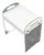 Mid Century Modern Stool Seat Vanity Lucite White Vintage Rectanfular Handles For Sale