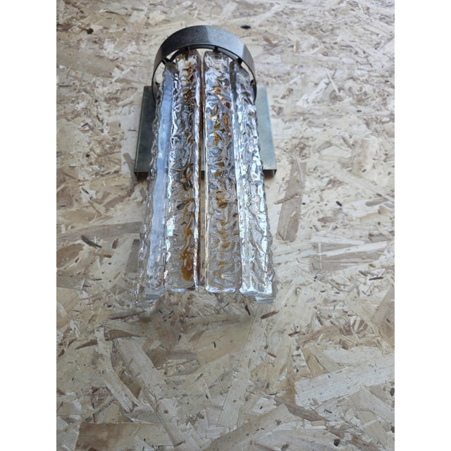 Orange Murano Glass and Metal Wall Lights from Venini, 1960, Set of 2 For Sale - Image 8 of 12
