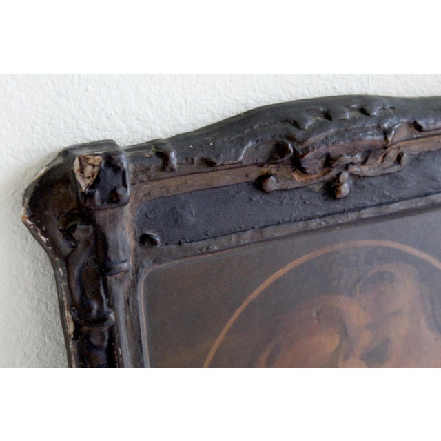 1920s Antique Religious Portrait Diptych – Christ Child & Christ in Gethsemane For Sale - Image 11 of 14