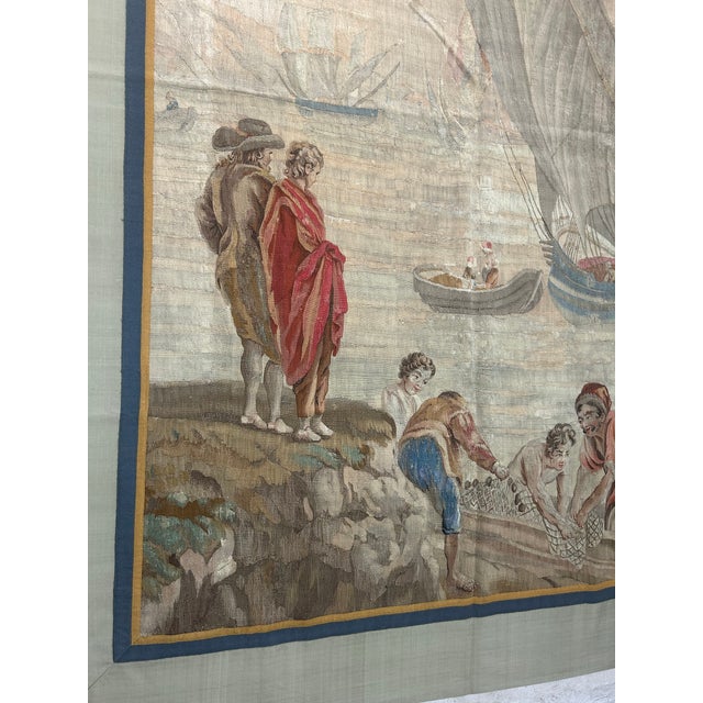 Antique European Maritime Tapestry Wall Hanging, 18th–19th Century For Sale - Image 9 of 9