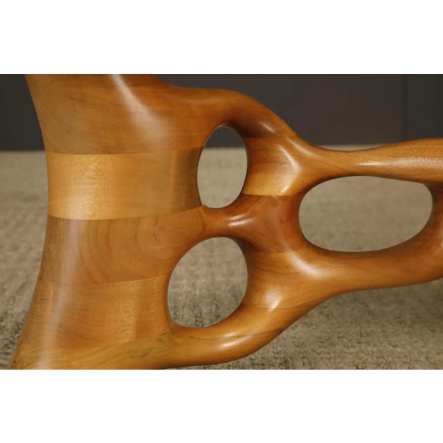 California Craftsman Freeform Cocktail Table by Craig Lauterbach, 1980, Signed For Sale - Image 15 of 18