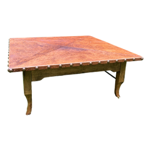 Bausman Leather Top Cocktail Table