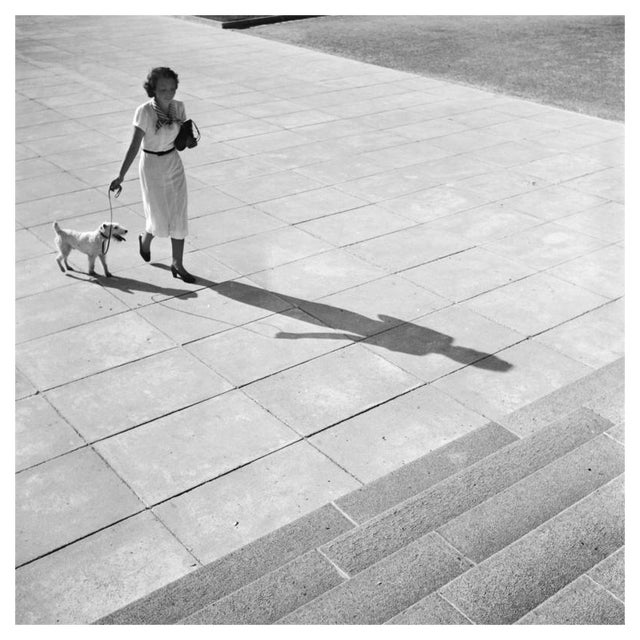 Woman with a Fox Terrier, Germany, 1930, Photograph For Sale