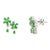 Tsavorite Double Flower Climber Modern Earrings, a Pair For Sale