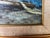 Blue 1970's Vintage Dali “Beached Boats by the Shore” Oil on Canvas Painting, Frame For Sale - Image 8 of 9