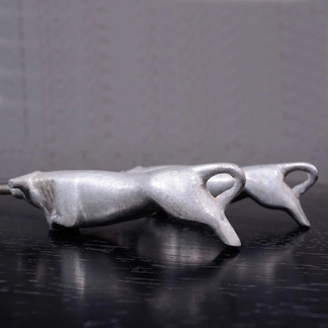 AMBIANIC presents 1960s Italian Steer BBQ Skewers Patio Grill vintage adorable Italian Bull Skewers. Designed in steel...