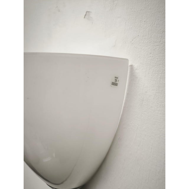 Glossy White Murano Wall Light, 1990s For Sale - Image 4 of 7