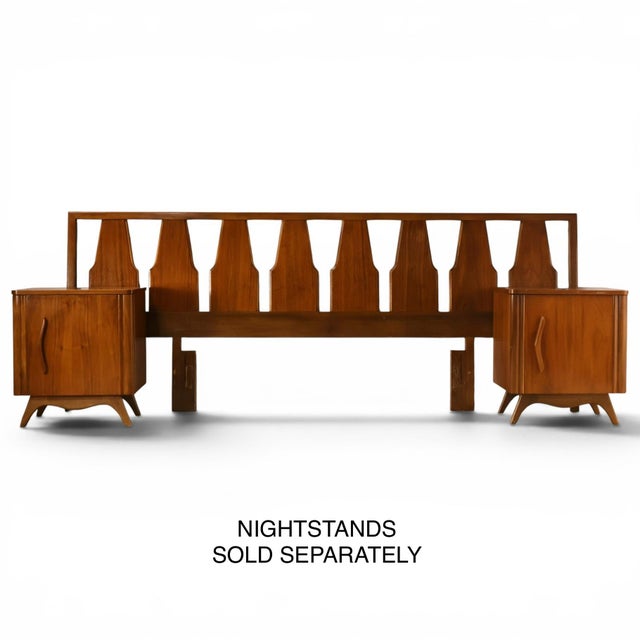 Young Manufacturing Sculptural Vintage Mid Century Modern King Headboard C. 1960s For Sale In New York - Image 6 of 6