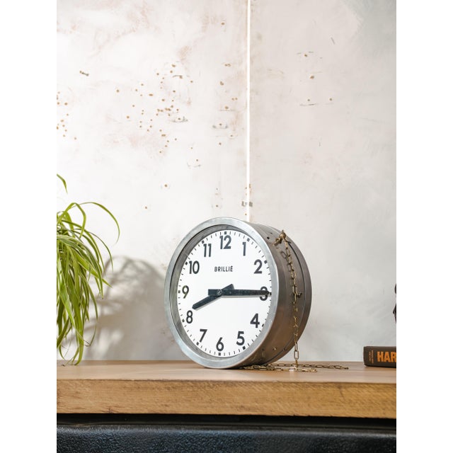 Vintage French Station Clock, 1950s For Sale - Image 11 of 11