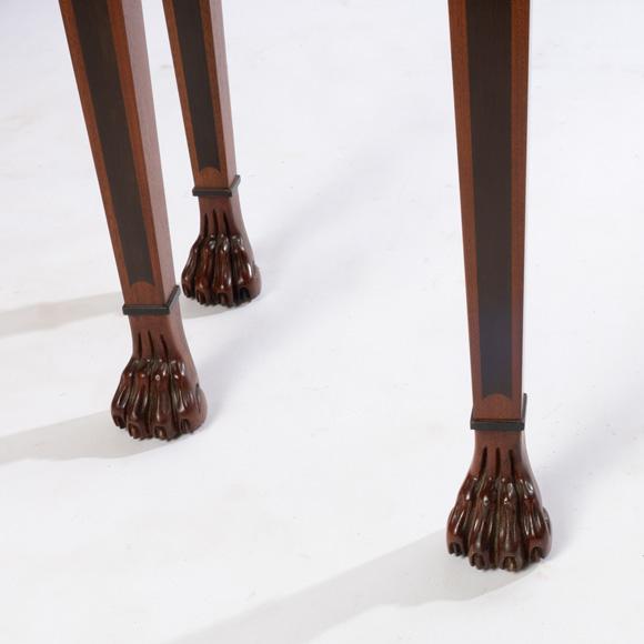 Baker Furniture Company Baker Mahogany Neoclassical Style Paw Foot Console Table For Sale - Image 4 of 9