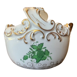 Herend Handled Oval Basket in Chinese Bouquet in Excellent Condition