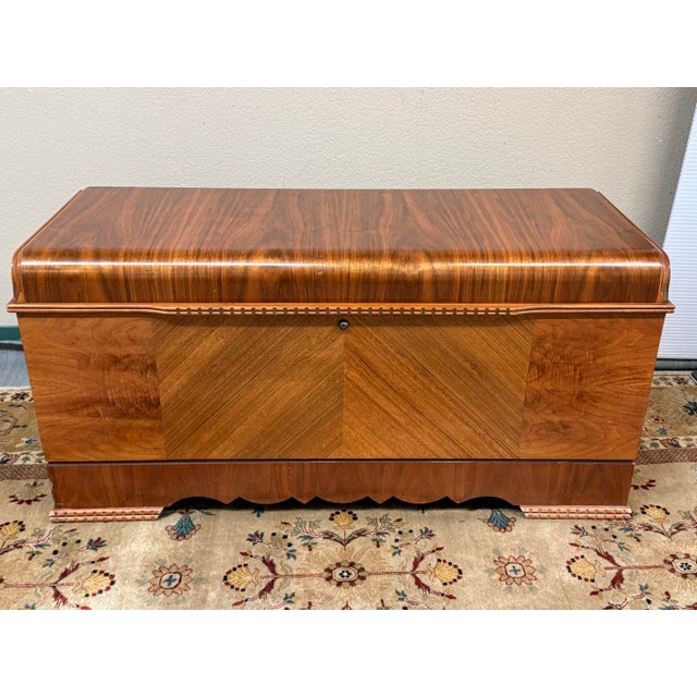 Traditional Lane Furniture Waterfall Cedar Chest, Vintage For Sale - Image 3 of 12