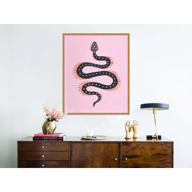 Contemporary Peppermint by Willa Heart in Gold Frame, Medium Art Print For Sale - Image 3 of 4