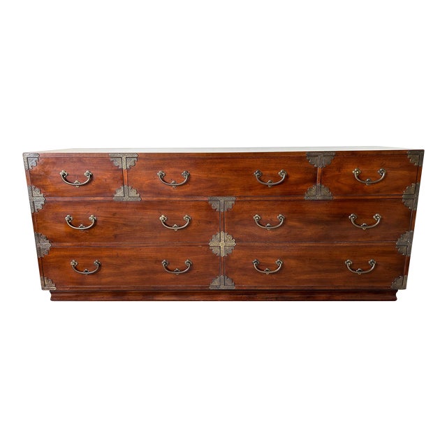 Henredon Asian/Japanese Tansu Campaign Dresser For Sale