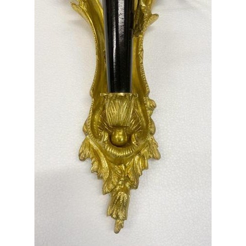Stunning pair of Victorian style torch sonces They have been cast from the finest ormolu which has been polished and has a...