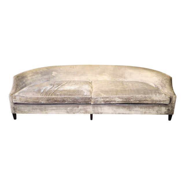 4-Seater Canapé in Champagne Velvet by Arthur Brett, 2010s For Sale