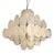 Vintage Alabaster Murano Glass Disc Chandelier from Mazzega, Venice, Italy, 1981 For Sale