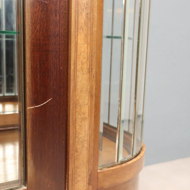 Wood Display Cabinet in Mahogany and Walnut Burl For Sale - Image 7 of 11